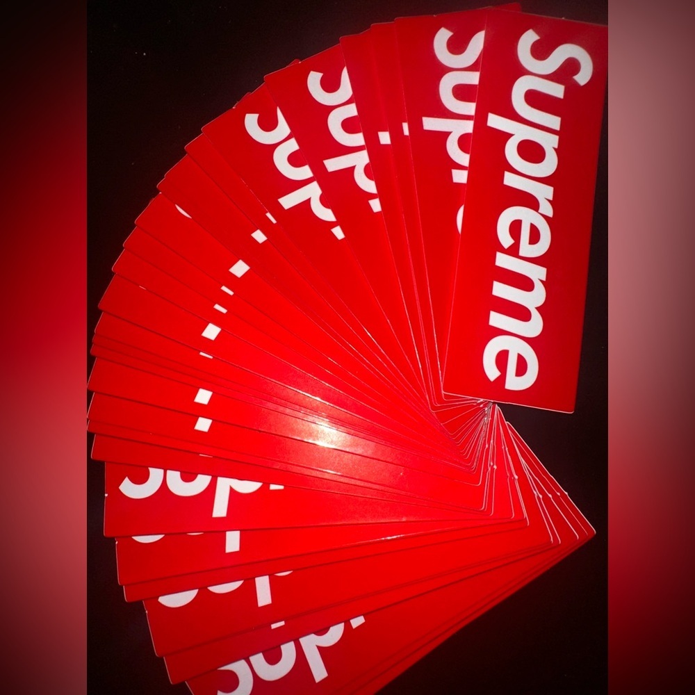 Supreme Bold Red Logo Stickers 30pack